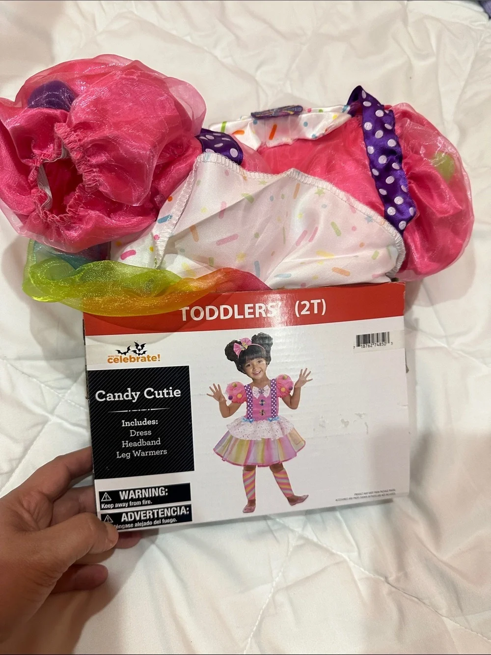 NEW Candy Cutie Toddler Costume Dress in Pink & Rainbow size 2T